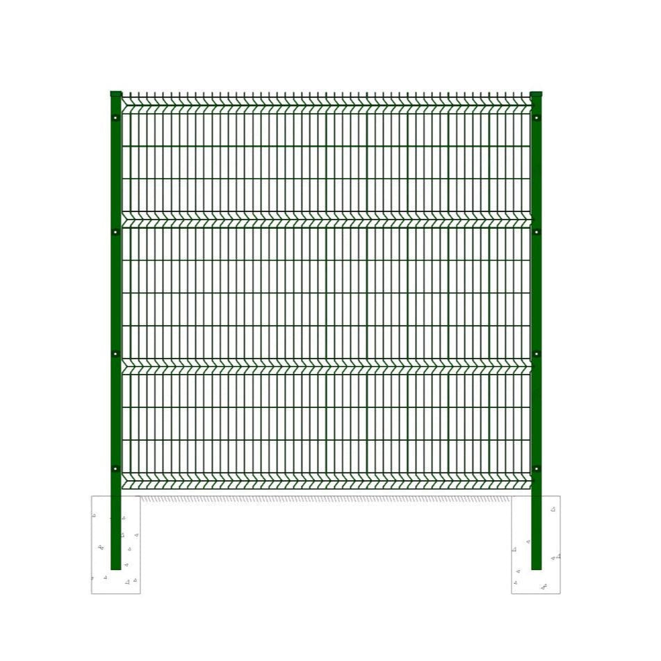 Security fencing green