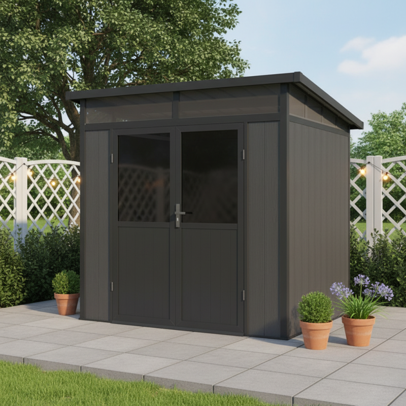 Skylight Pent Composite Garden Shed 2.1x2.1m