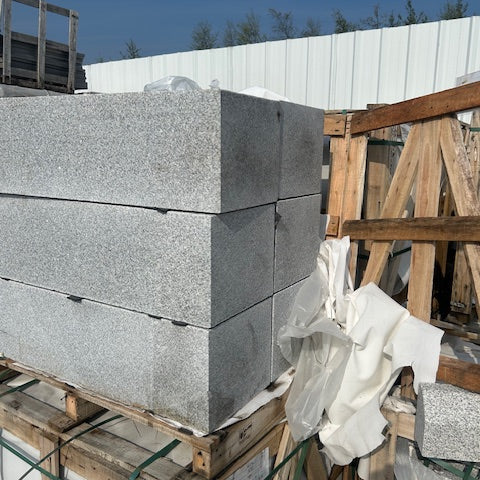 Granite silver grey steps