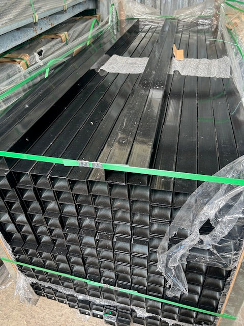 Black 8ft (2.4m) High x 4ft (1.2m) Wide Pedestrian Gate Kit Inc Posts Lock Etc.