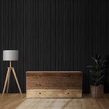 Black Slatted wall panel