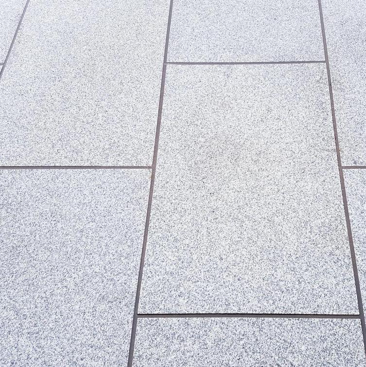 Natural granite paving